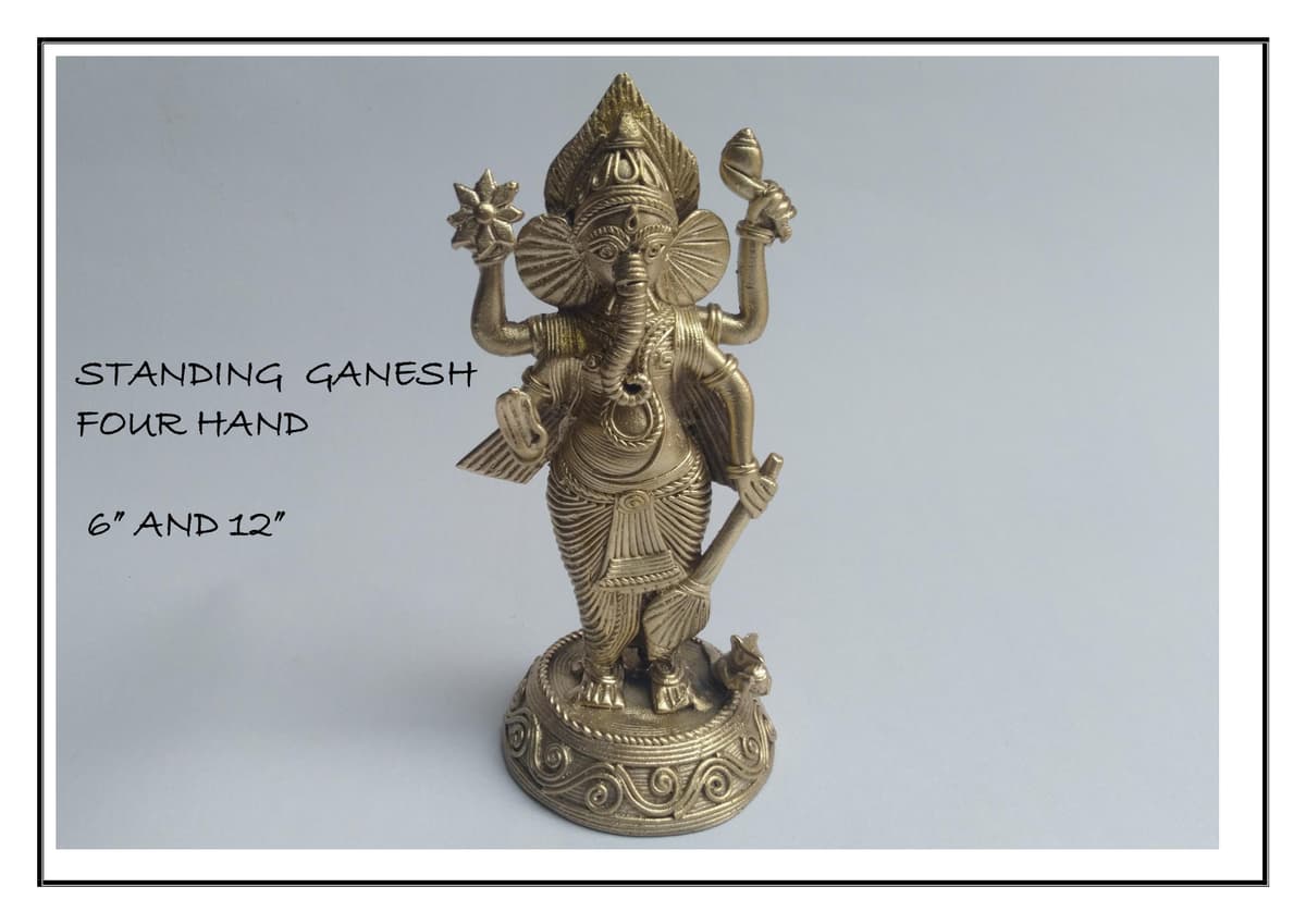 Standing Ganesh Four Hand