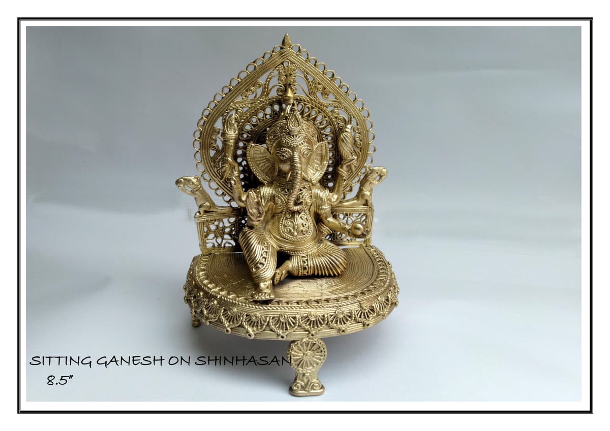 Sitting Ganesh on Simhasan